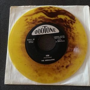 The Medallions How / Meet Me Tonight 45 Rpm Yellow/Red Tie Dye Wax DooTone
